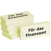 Haftnotiz Für das Finanzamt, 75x35mm, 5x100 Blatt BIZSTIX 1301010119