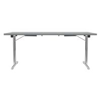 Folding table with double T base