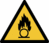 Minipiktogramme - Warnung vor brandfördernden Stoffen, Gelb/Schwarz, 30 mm