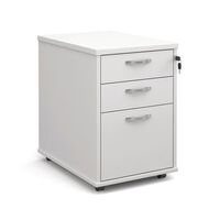 Express office tall mobile pedestal drawers - standard width, white
