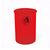 Open top waste bin with tidy man logo - Red