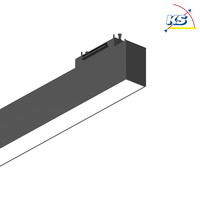 LED Schienen-Modulleuchte ARCA WIDE, 60.5cm, 48 Vdc, 25W 3000K 4000lm 98°, Schwarz