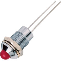 Signal Construct SMQS080 8mm 1.7V Red LED Prominent Chrome Indicator Lamp