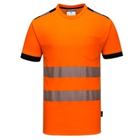 Póló Hi-Vis Tex Pro fényvisszaverő csíkok Cotton Comfort narancs/szürke 3XL