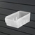 Shelfbox "200" / Dump Bin / Box for Slatwall System | milky transparent