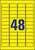 Wetterfeste Folien-Etiketten, A4, 45,7 x 21,2 mm, 20 Bogen/960 Etiketten, gelb