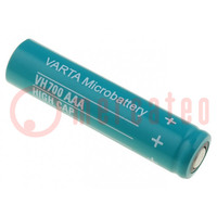 Batteria ric: Ni-MH; AAA,R3; 1,2V; 700mAh; Ø10,5x43,7mm