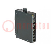 Switch PoE Ethernet; ingérable; Nombre de ports: 6; 9÷60VDC; IP30