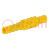 Socket; 4mm banana; 24A; 1kVDC; yellow; nickel plated; -15÷75°C