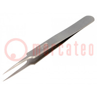 Tweezers; 110mm; for precision works; Blades: elongated,narrow
