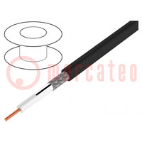 Wire: coaxial; CNT-400; solid; CCA; PE; black; 10.29mm