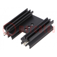 Heatsink: extruded; H; TO202,TO218,TO220,TOP3; black; L: 38mm