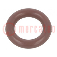 Joint O-ring; FPM; Thk: 2mm; Øint: 6mm; maron; -20÷200°C