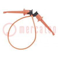 Cable de prueba; 60VDC; 30VAC; 5A; pinza de gancho,ambos lados