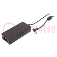 Power supply: switched-mode; 19VDC; 2.65A; Out: 5,5/2,5; 50W; 89%