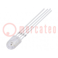 LED; rond; 5,1x4,3mm; RGB; Front: convexe; 1,8÷2,6/2,8÷3,6V; 20mA