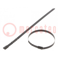 Cable tie; L: 260mm; W: 7.9mm; acid resistant steel AISI 316; wave