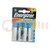 Battery: alkaline; 1.5V; D; non-rechargeable; 2pcs; Maximum