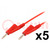 Conduttori di misurazione; L: 1m; fili di rilievo x5; rosso