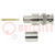 Connector: BNC; crimped; 50Ω; male; straight