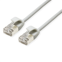 ROLINE U/FTP DataCenter Patchkabel Cat.6A (Class EA), LSOH, slim, grau, 0,15 m