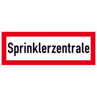 Hinweisschild für den Brandschutz Sprinklerzentrale,selbstkl.29,70x10,50cm DIN 4066-D1