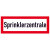 Sprinklerzentrale Hinweisschild Brandschutz, Alu geprägt, Größe 29,70x10,50 cm DIN 4066-D1
