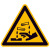 Warnschild,Alu,Warnung vor ätzenden Stoffen,Größe: 20,0 cm DIN EN ISO 7010 W023 ASR A1.3 W023