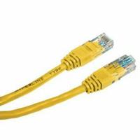 Przewód LAN UTP patchcord, Cat.5e, RJ45 M - RJ45 M, 0.5 m, nieekranowany, żółty, economy, EOL