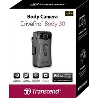 BODYCAM TRANSCEND TS64GDPB30A FULL HD, MINI-CAMÉRA, ÉTANCHE