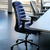 Bürostuhl / Drehstuhl ERGO LINE II Stoff blau hjh OFFICE