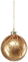 Weihnachtskugel Takara; 8 cm (Ø); braun/gold; 6 Stk/Pck