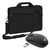 PEDEA Laptoptasche 13,3 Zoll (33,8cm) FASHION Notebook Umhängetasche mit Schultergurt mit schnurloser Maus, schwarz/blau