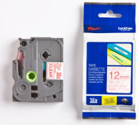 TZe-Schriftbandkassetten TZe-132, rot auf farblos Bild1