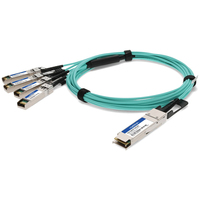 AddOn Networks ADD-QARSFT-AOC1M InfiniBand/fibre optic cable 1 m QSFP+ 4xSFP+ Aqua colour