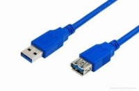 MediaRange 3m, USB3.0-A - USB3.0-A USB cable USB 3.2 Gen 1 (3.1 Gen 1) USB A Blue