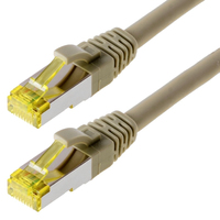 Helos CAT6a S/FTP (PIMF), 0.5m netwerkkabel Grijs 0,5 m SF/UTP (S-FTP)