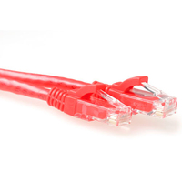 ACT Cat6A UTP 3m cable de red Rojo