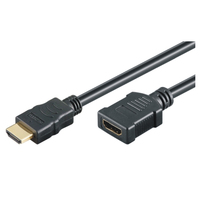 M-Cab HDMI Hi-Speed Verlängerungskabel w/E, 4K/60Hz, 1.5m, schwarz