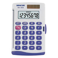 Sencor SEC 263/8 számológép Hordozható Alap számológép Szürke