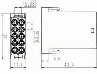 Amphenol C146C10001G8 elektrische draad-connector