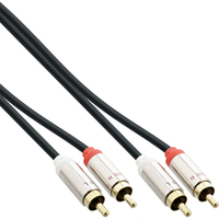 InLine 99263 audio kabel 3 m 2 x RCA Zwart