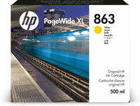 HP 863 500 ml inktcartridge voor PageWide XL, geel