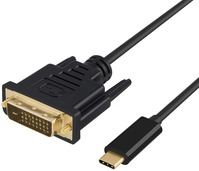 DLH DY-TU4810B câble vidéo et adaptateur 1,8 m USB Type-C DVI Noir