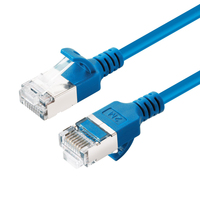 Microconnect V-FTP6A005B-SLIM kabel sieciowy Niebieski 0,5 m Cat6a U/FTP (STP)