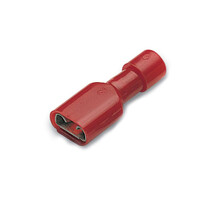 Clip complètement isolé femelle rouge rouge (0,25 à 1,5 mm²) - 6,3 x 0,8 mm (RFF608P)