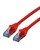 ROLINE Patch-Kabel RJ-45 M bis M 30 cm UTP CAT 6a halogenfrei geformt verseilt Rot