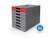 Durable IDEALBOX ECO 7 Drawer Recycled Plastic File Storage Organiser | Red