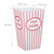 Relaxdays Popcorntüten, 72er Set, gestreift, Retro-Optik, Kino, Filmabend Zubehör, Pappe, Popcornbehälter, rosa/weiß