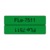 BROTHER szalag FLE7511, Elővágott, Zöld alapon fekete, 21mm széles, 72db